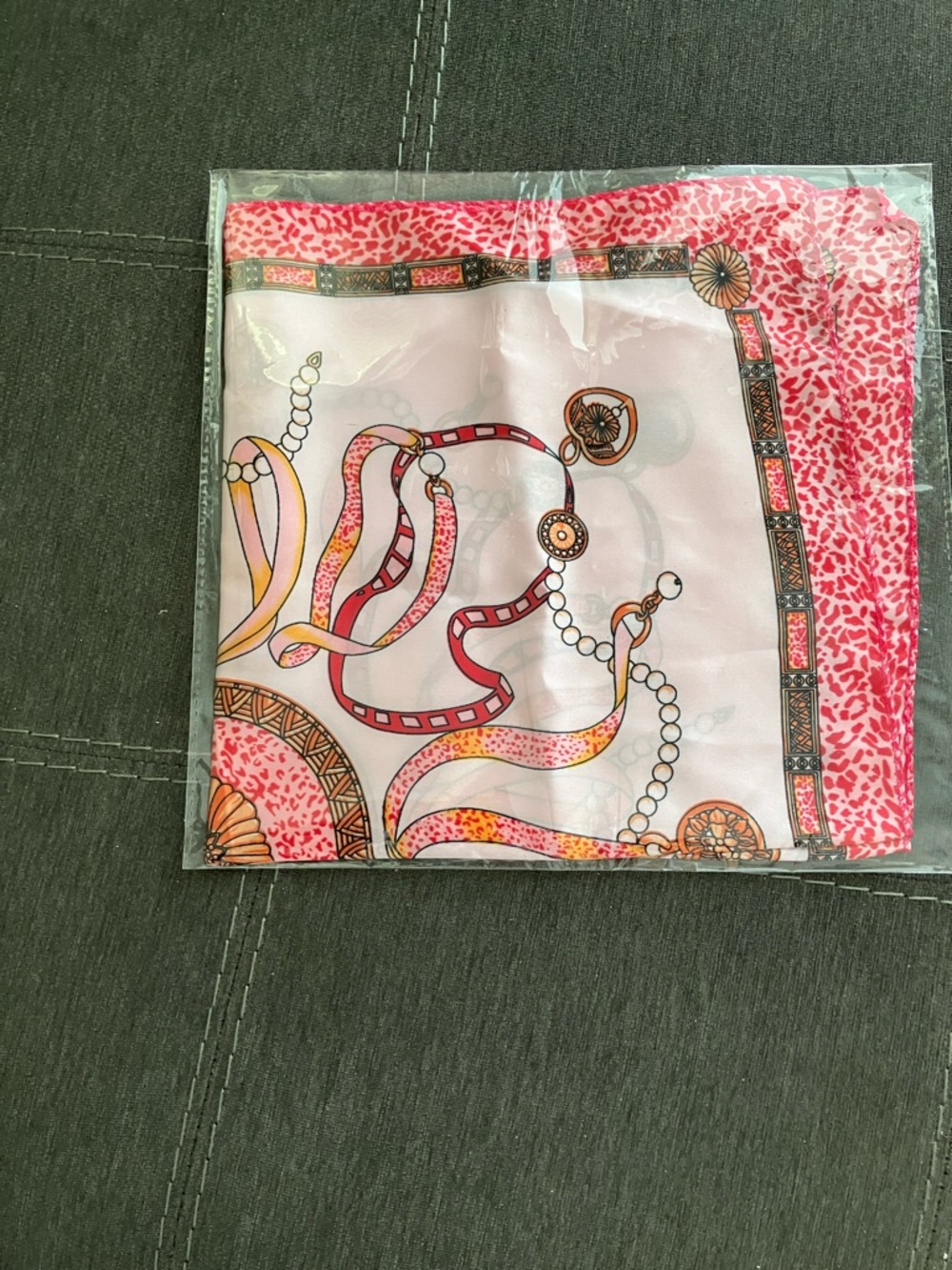 11 Multi-Color Abstract Silk-Feel Scar - Orange Accent - Picture 6 of 6
